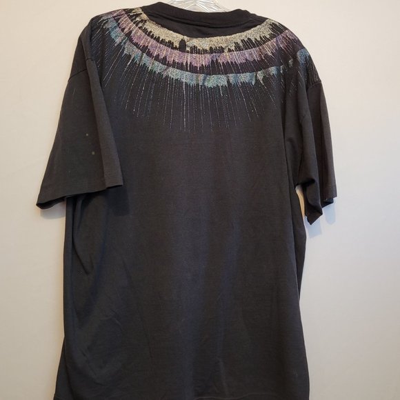 Vintage Southwestern Spin Art Painted Tshirt Coyote Howling At The Moon XL - Picture 6 of 8